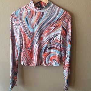 Multicolor Swirl Long Sleeve Top